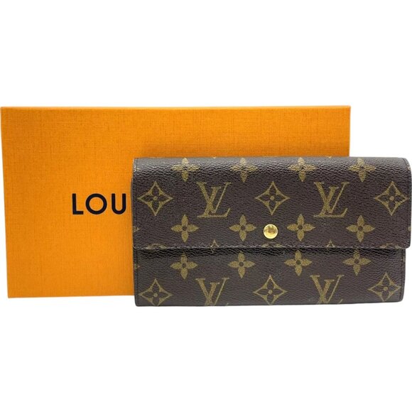 699255AS (G3) Louis Vuitton Wallet Long Porte Monnaie Brown Monogram w/Box - Picture 1 of 12